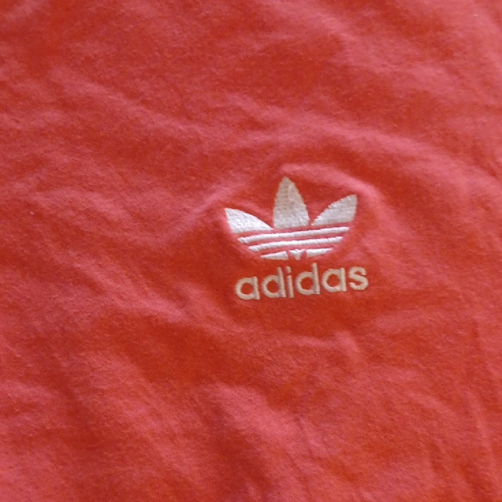 Adidas Men's Bright Coral Short Sleeve Tee - Picture 5 of 6